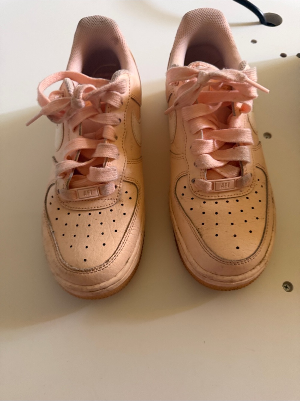 Nike Women's Soft Peach Lace-Up Sneakers